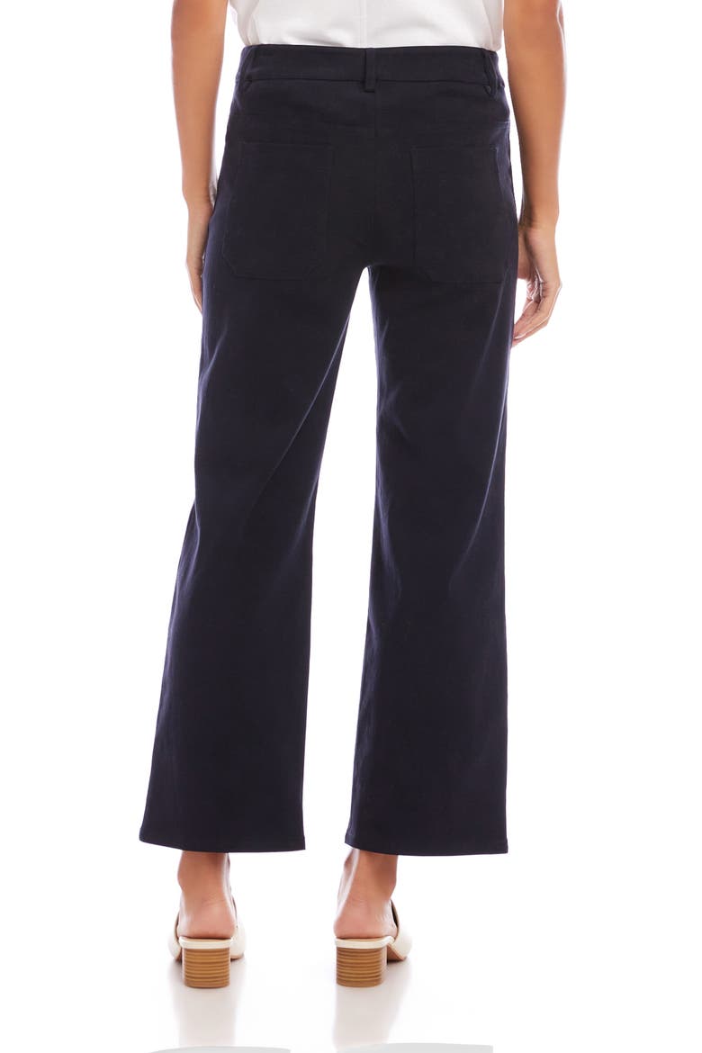 Lauren Patch Pocket Crop Wide Leg Pants, Alternate, color, NAVY