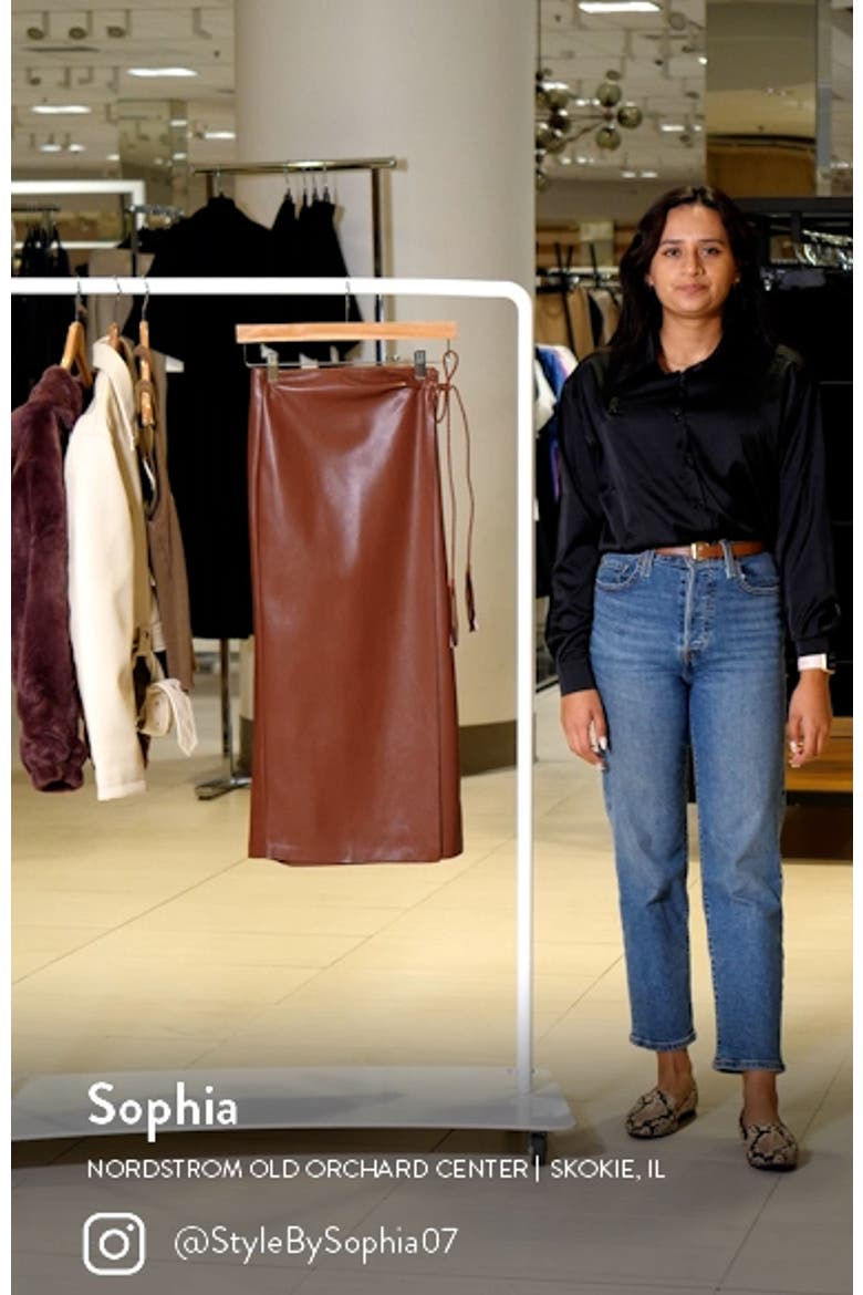 The It's A Wrap Faux Leather Skirt video