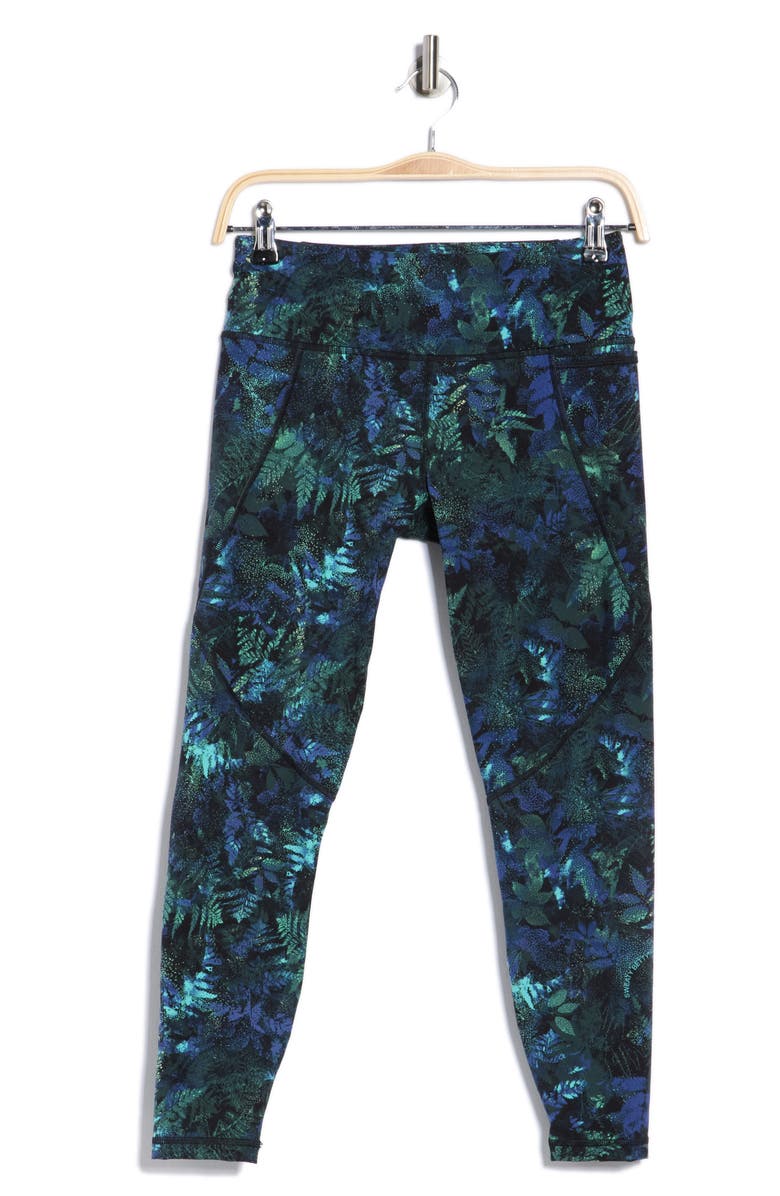Sweaty Betty Power Pocket Workout 7/8 Leggings, Alternate, color, Green Forest Print