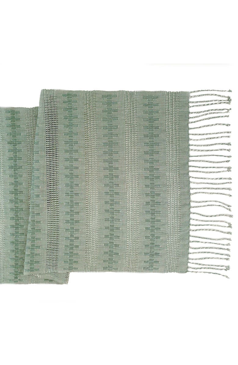 Mayan Hands Calado Table Runner, Main, color, Sage