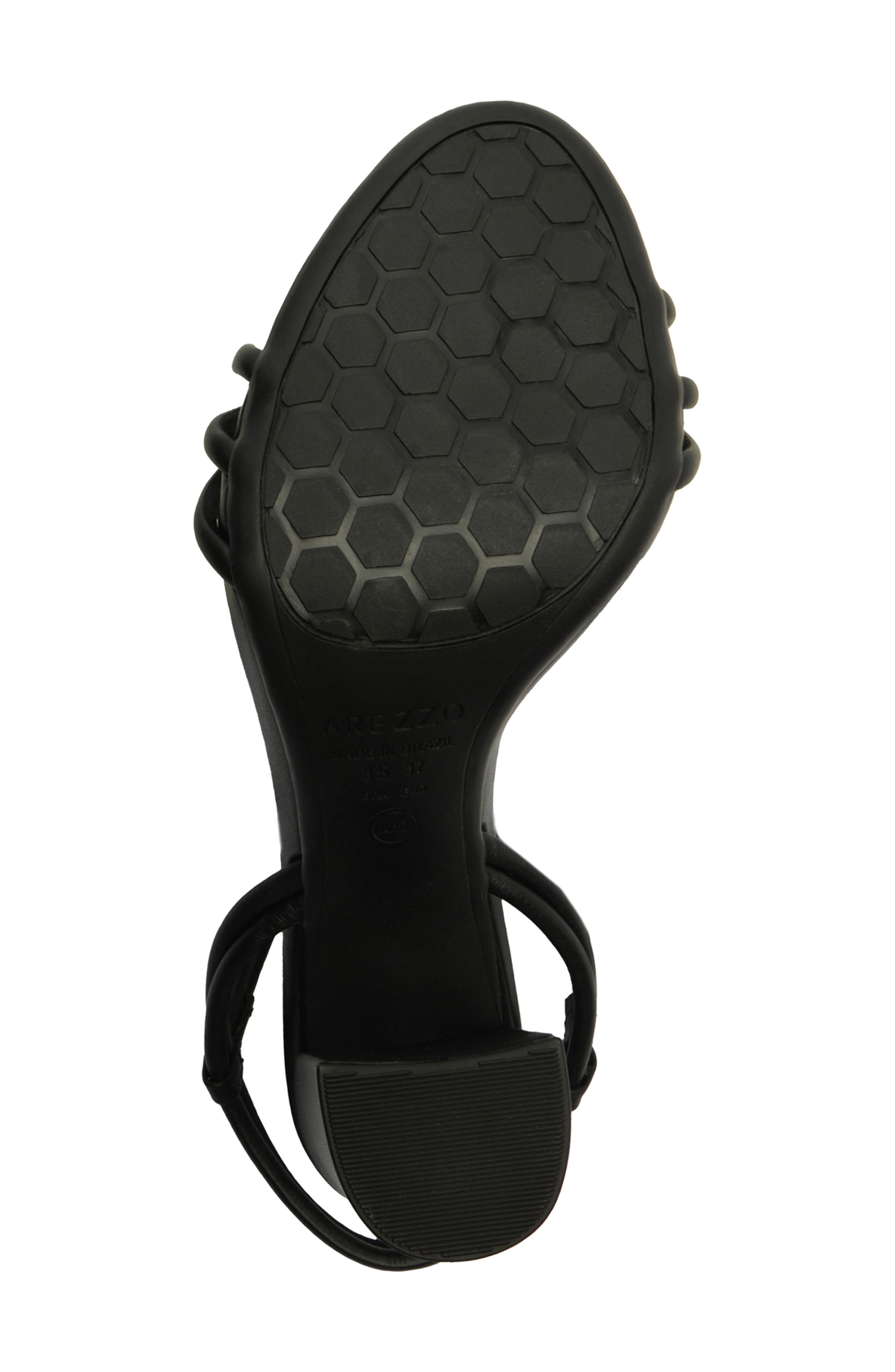 Arezzo Camila Ankle Strap Sandal, Alternate, color, Black Leather