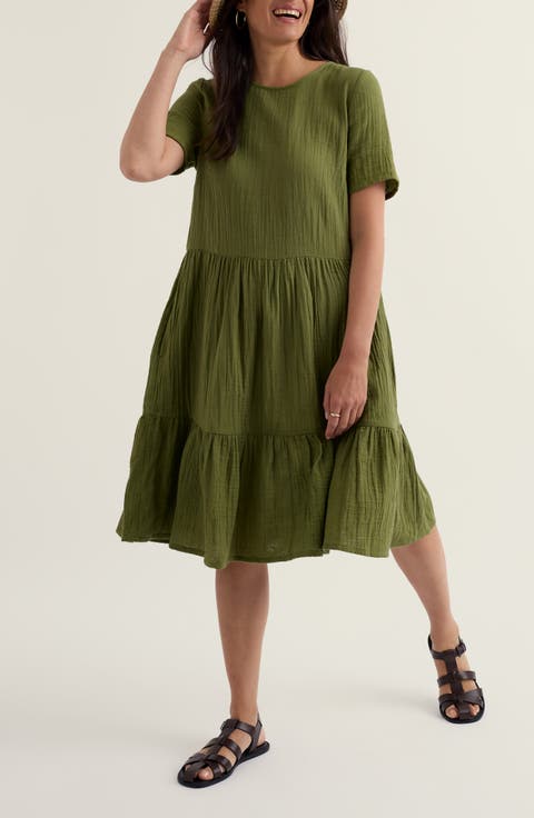 Pebble Comb Organic Cotton Double Gauze Dress