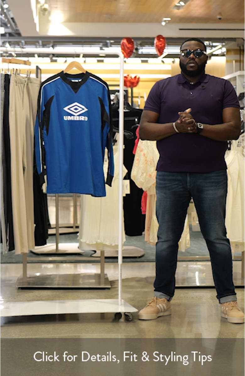 Paneled Long Sleeve Logo Graphic T-Shirt, sales video thumbnail