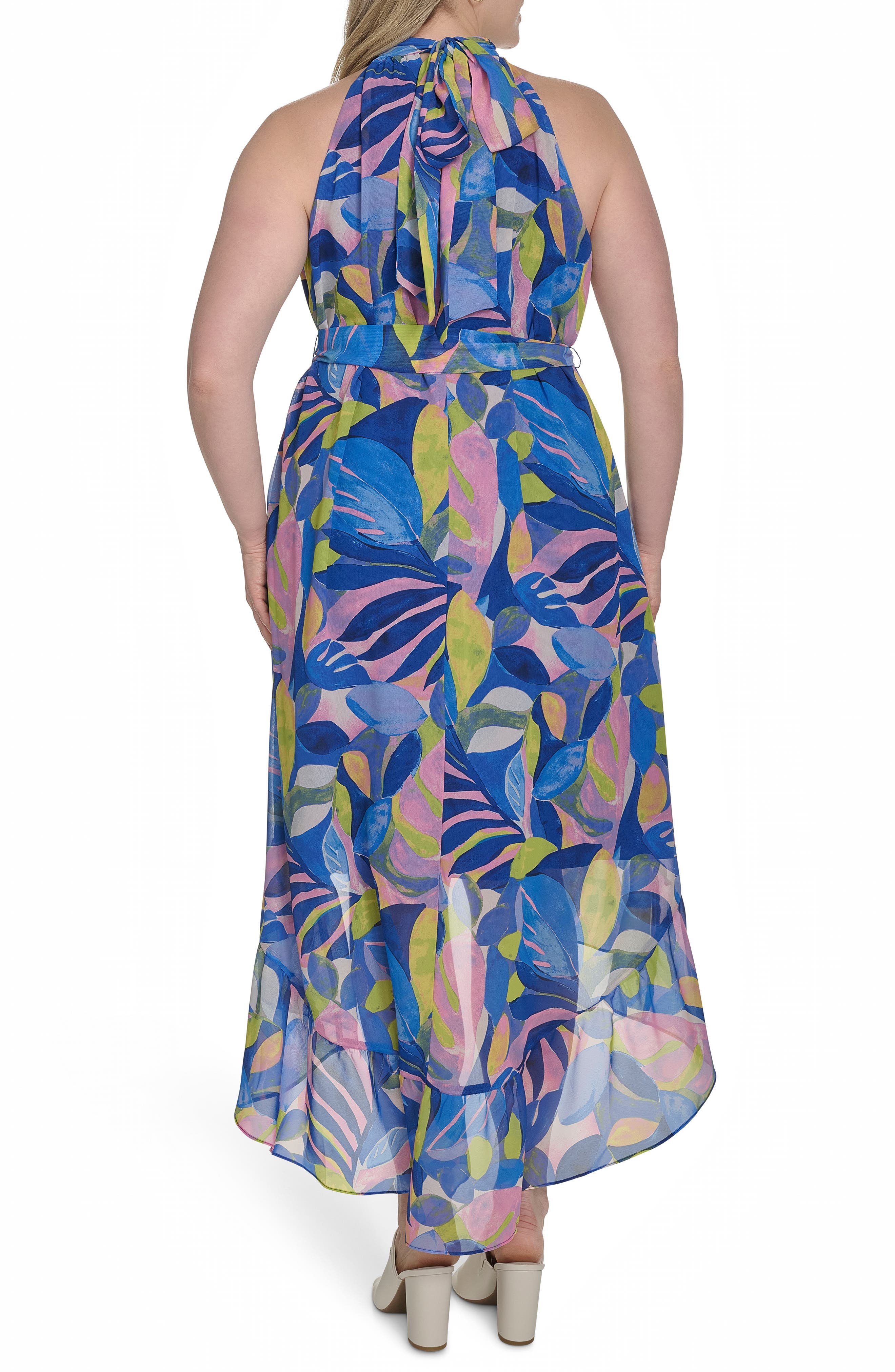 Floral Sleeveless High-Low Dress - image 2