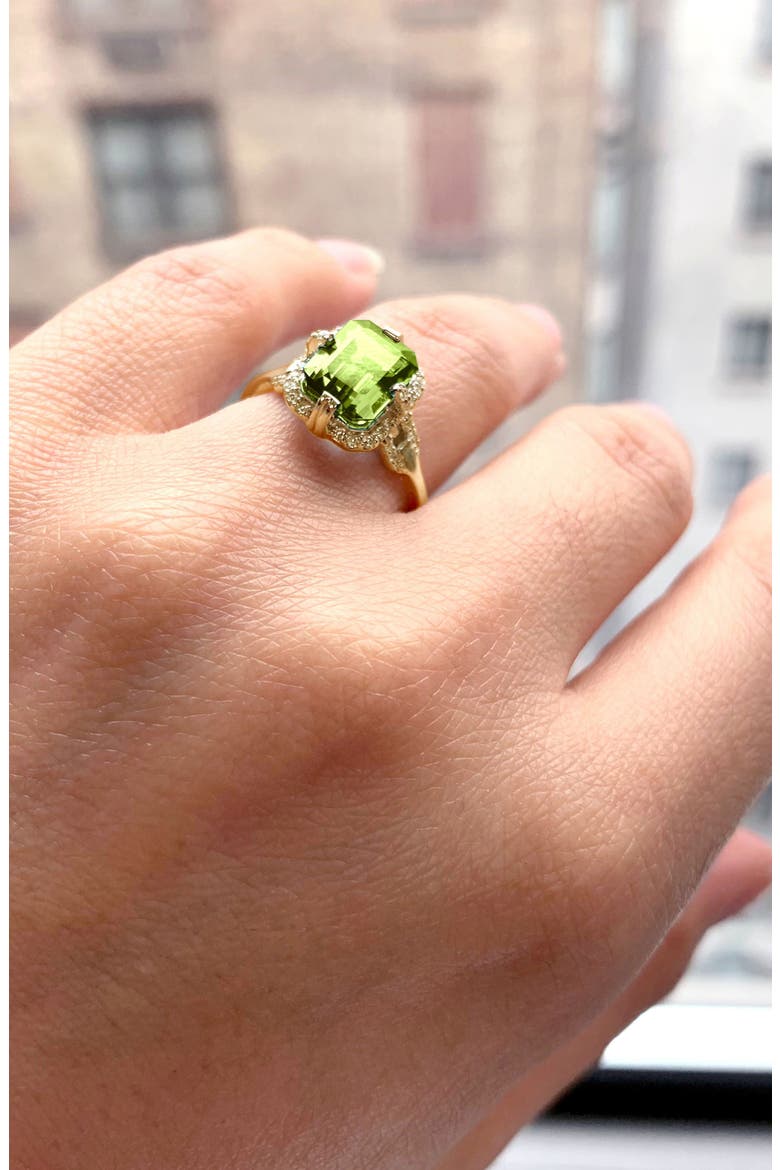 Gossip Emerald-Cut Cocktail Ring, Alternate, color, BRIGHT GREEN