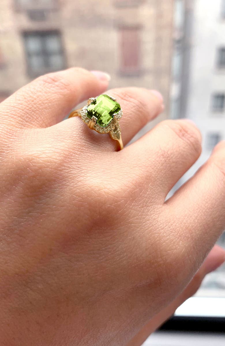 GOSHWARA Gossip Emerald-Cut Cocktail Ring, Alternate, color, Bright Green