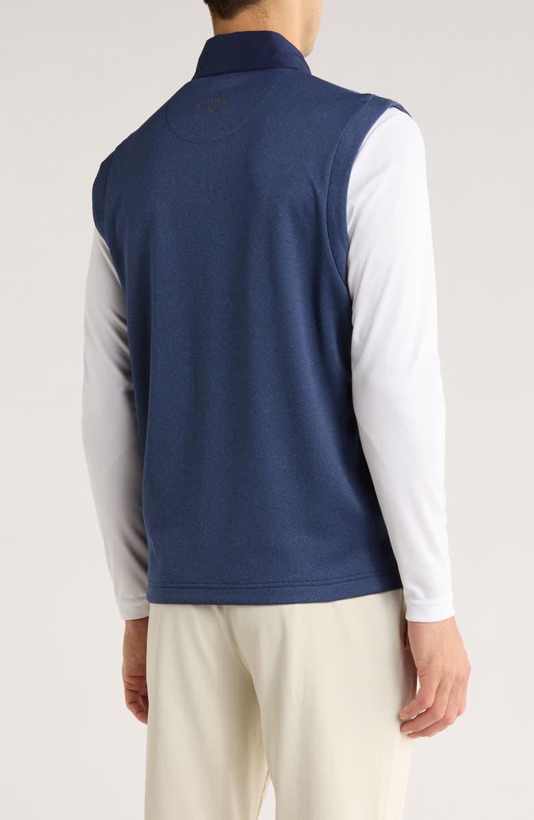 Callaway Mixed Media Full Zip Puffer Vest, Alternate, color, Peacoat