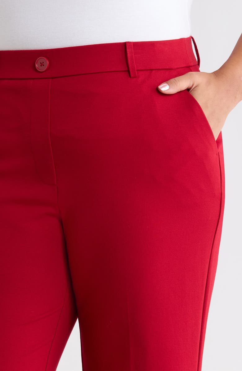 KASPER Pull-On Trouser Pants, Alternate, color, Fire Red
