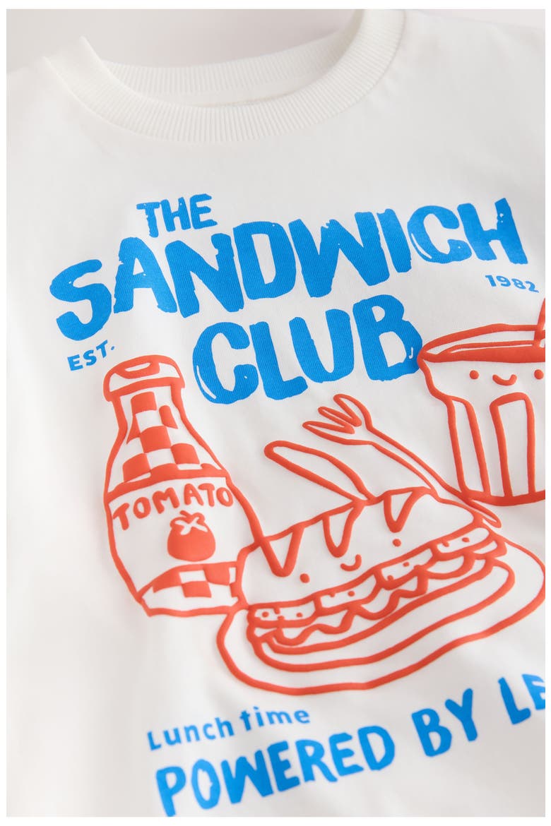 Kids' The Sandwich Club Long Sleeve Cotton Graphic T-Shirt, Alternate, color, CREAM