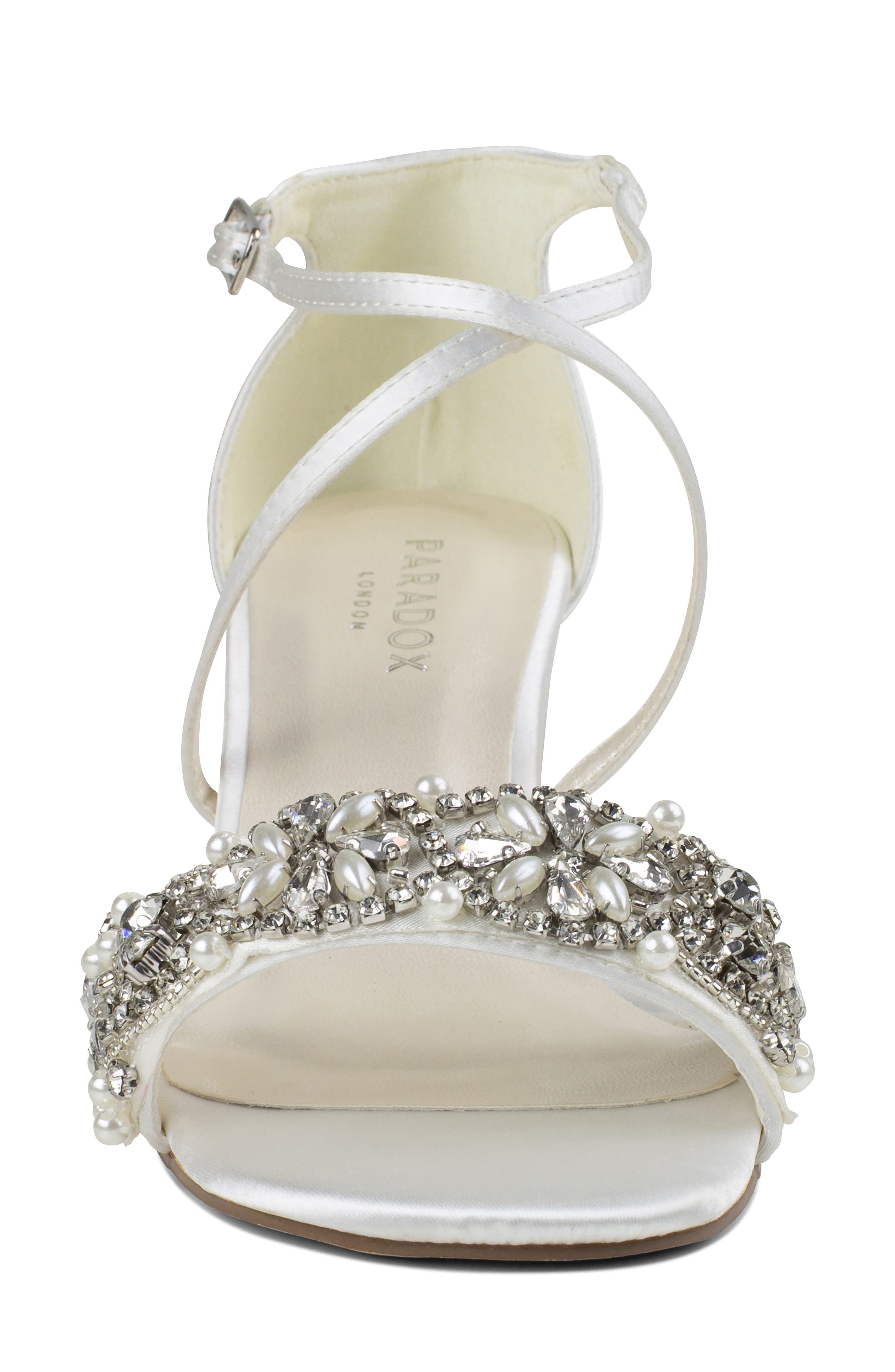 Paradox London Pink Evangeline Block Heel Sandal, Alternate, color, Ivory