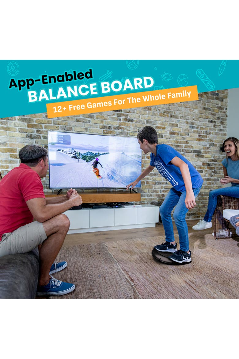 GoBalance Play App-Enabled Interactive Balance Board, Alternate, color, Multicolored