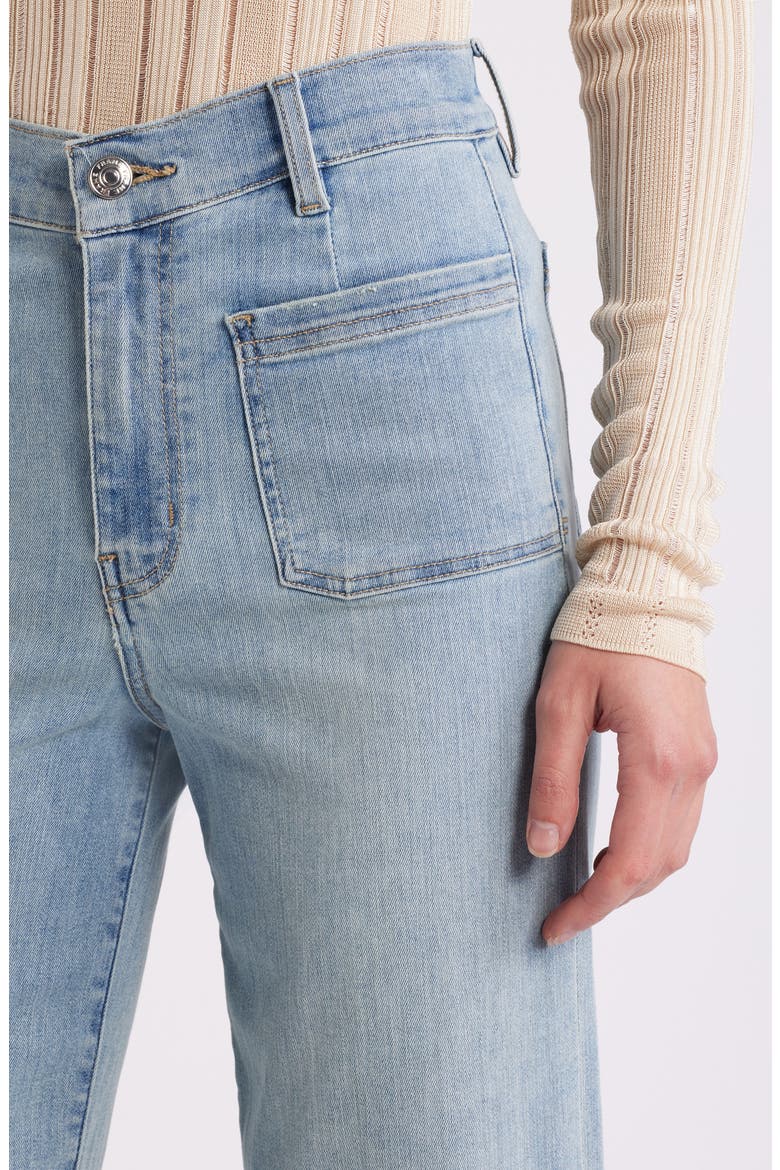 Le Slim Palazzo Bardot Pocket Wide Leg Jeans, Alternate, color, WILSON CLEAN