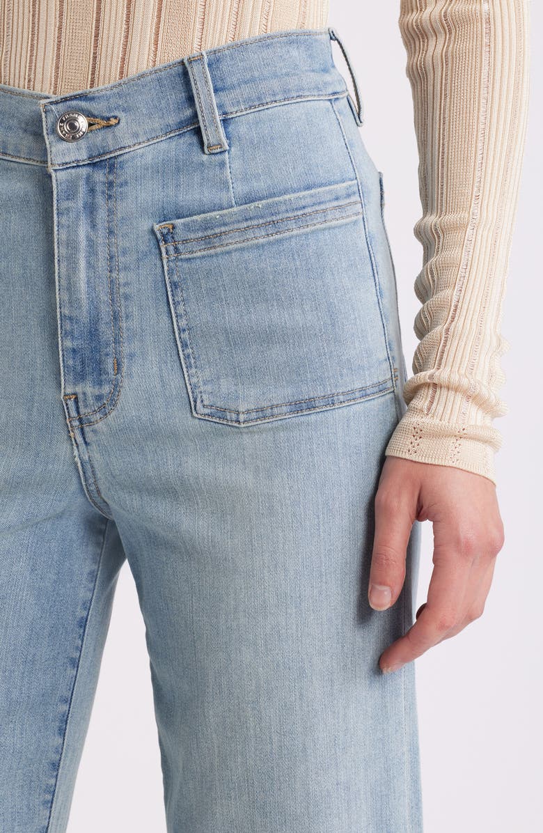 FRAME Le Slim Palazzo Bardot Pocket Wide Leg Jeans, Alternate, color, Wilson Clean