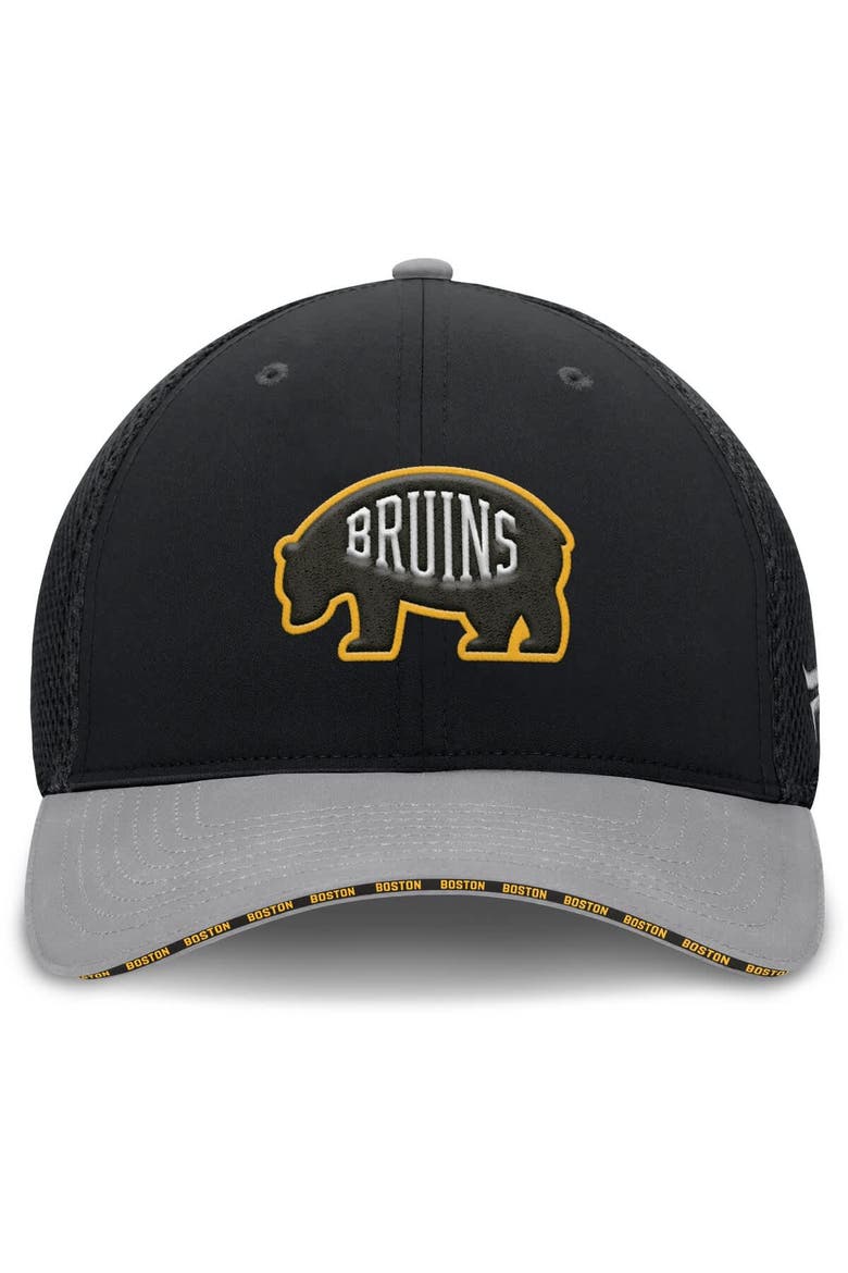 Men's Fanatics Black Boston Bruins Fundamentals Span Flex Hat, Alternate, color, Black