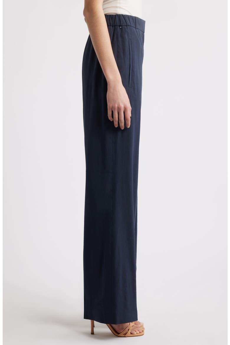Linen Blend Flare Pants, Alternate, color, SKY CAPTAIN
