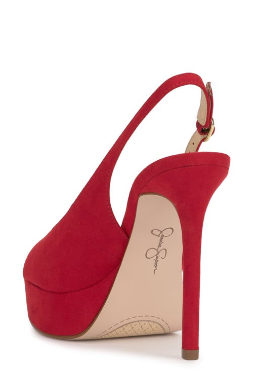 Jessica Simpson Sibilla Slingback Platform Sandal In Red