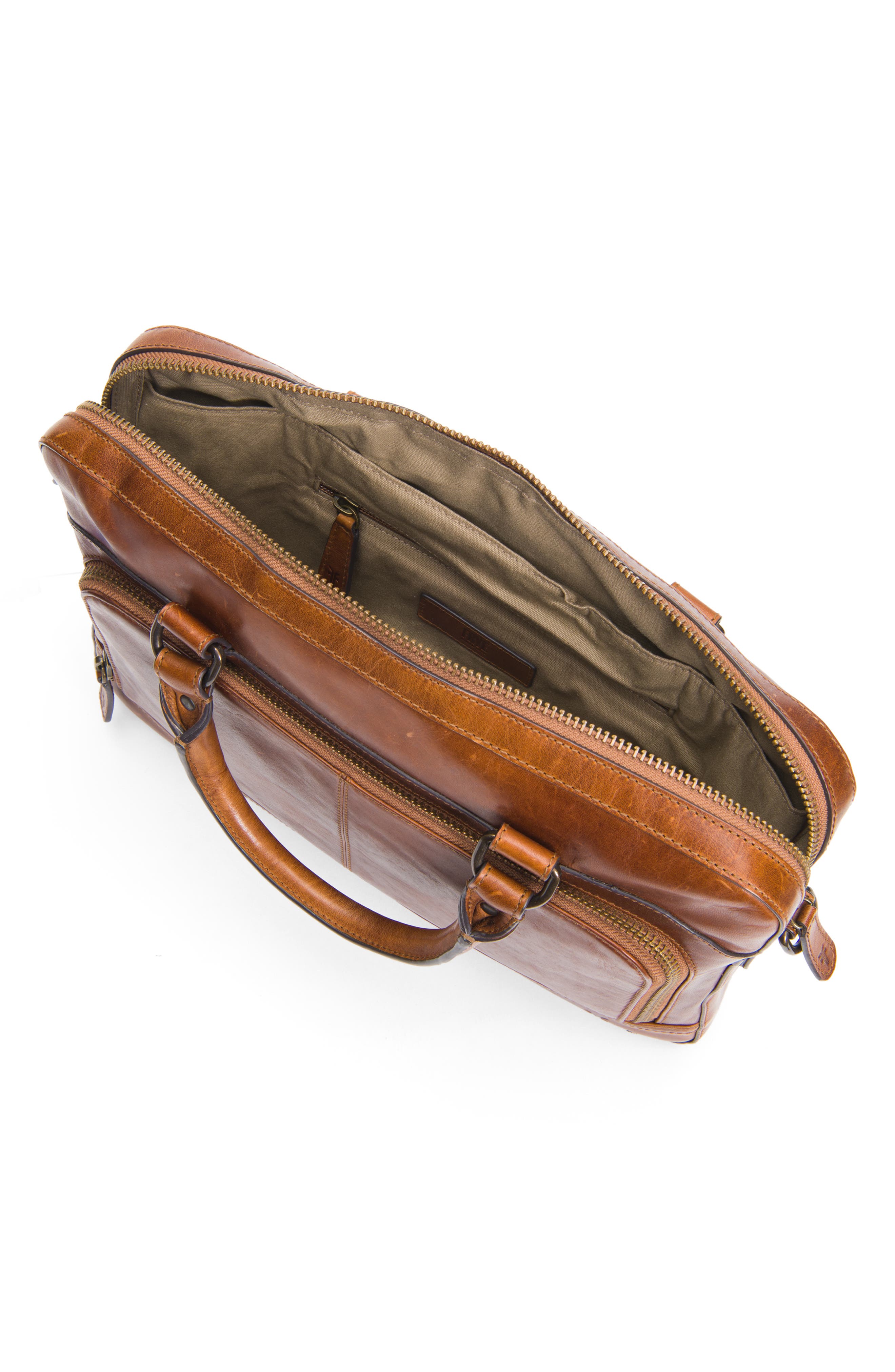 Frye Logan Leather Briefcase, Alternate, color, 