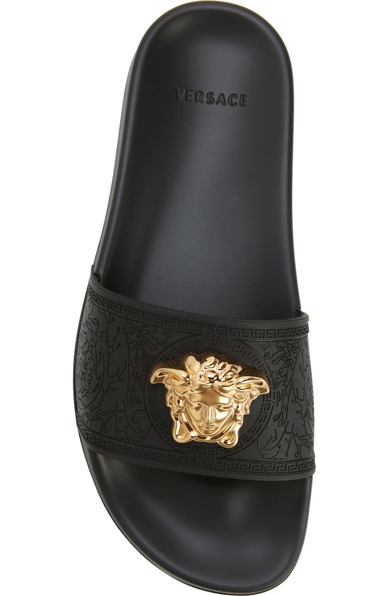 Versace Medusa Slide Sandal, Alternate, color,