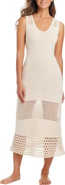 BLEU by Rod Beattie Cover-Up Crochet Midi Dress