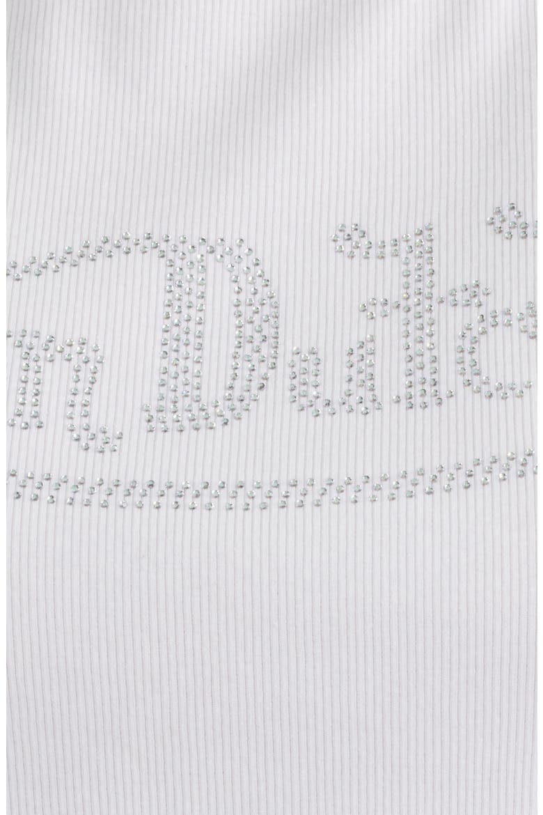 Rhinestone Logo Rib Jersey Tank, Alternate, color, BRIGHT WHITE