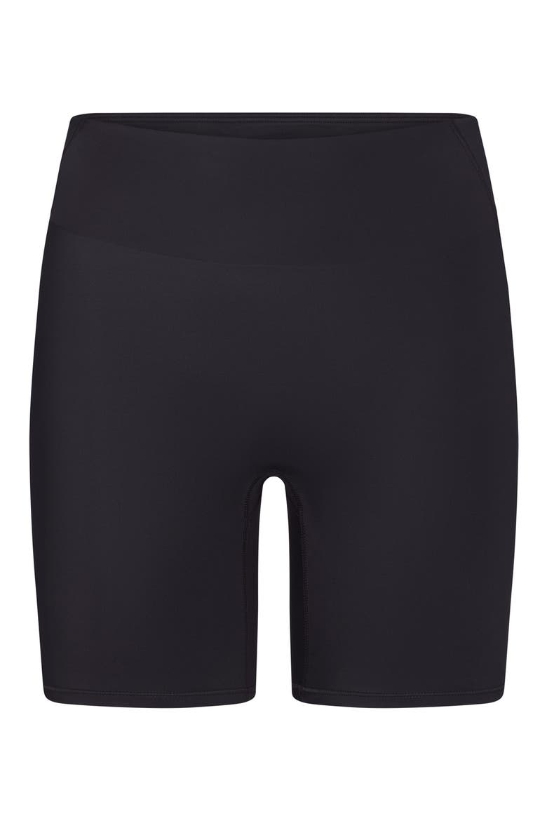 Bonded Waist Bike Shorts, Alternate, color, OBSIDIAN