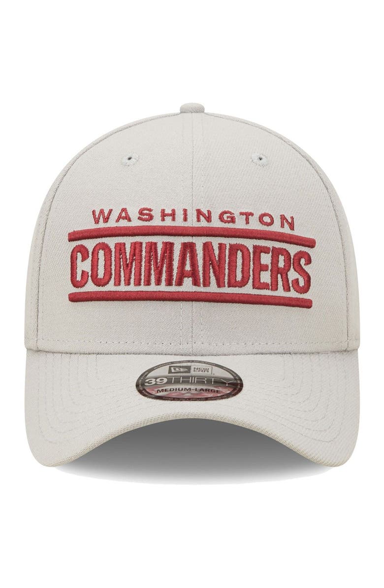 New Era Men's New Era Gray Washington Commanders Wordmark Essential 39THIRTY Flex Hat, Alternate, color, 