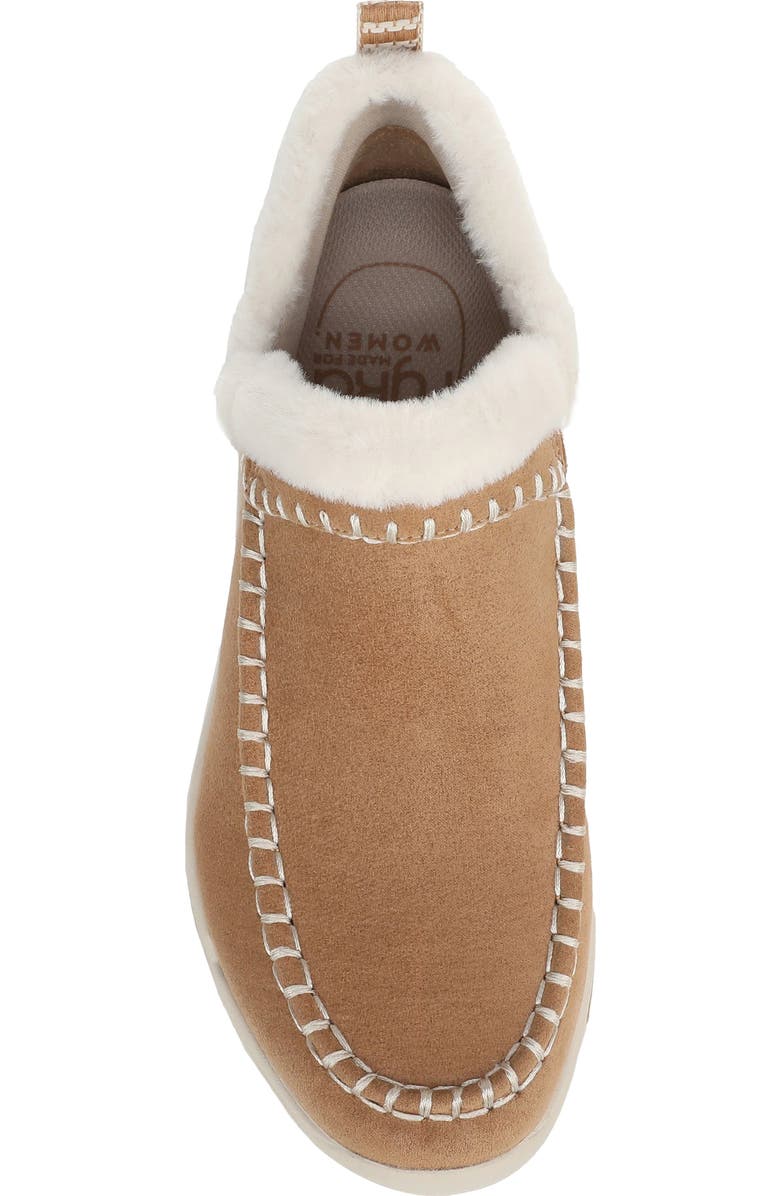 Rykä Arrow Faux Fur Trim Slip-On Bootie, Alternate, color, Honey Brown