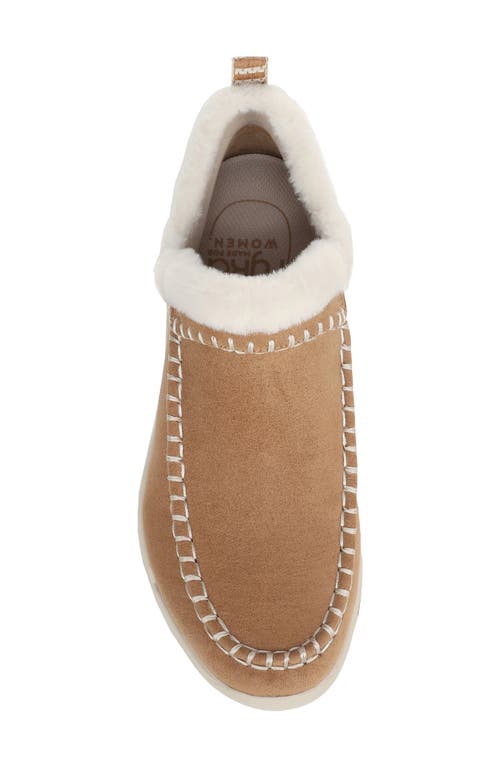 Ryka Rykä Arrow Faux Fur Trim Slip-on Bootie In Brown