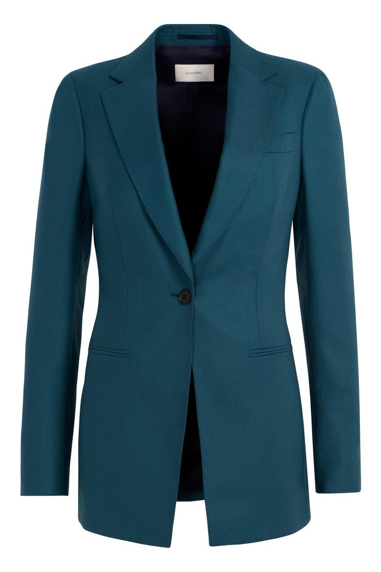 Cameron Wool Suit Jacket, Alternate, color, TEAL