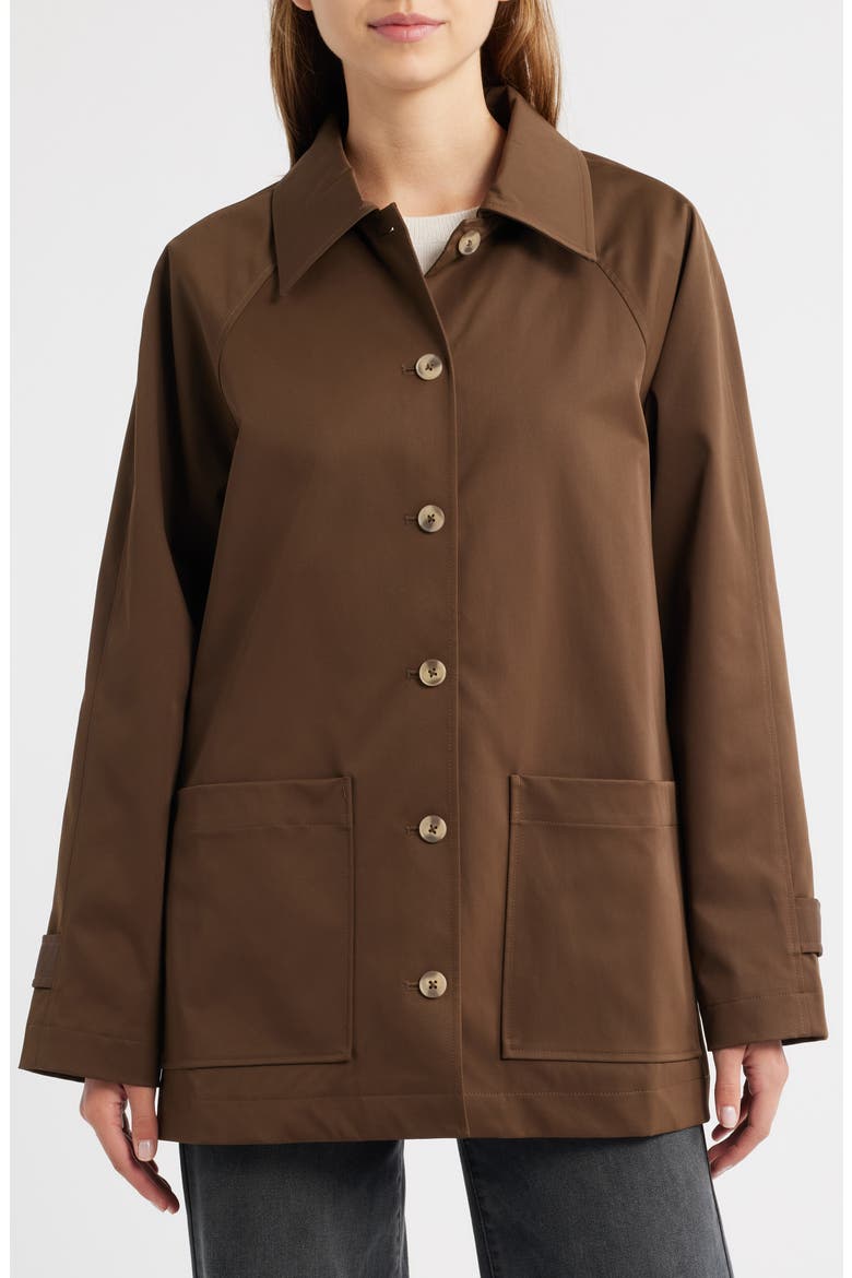 Fisher Oversize Trench Coat, Alternate, color, BROWN