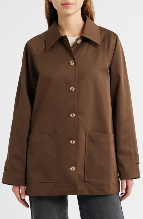 Reformation Womens Brown Fisher Oversized Woven Trench Coat In Animal Print