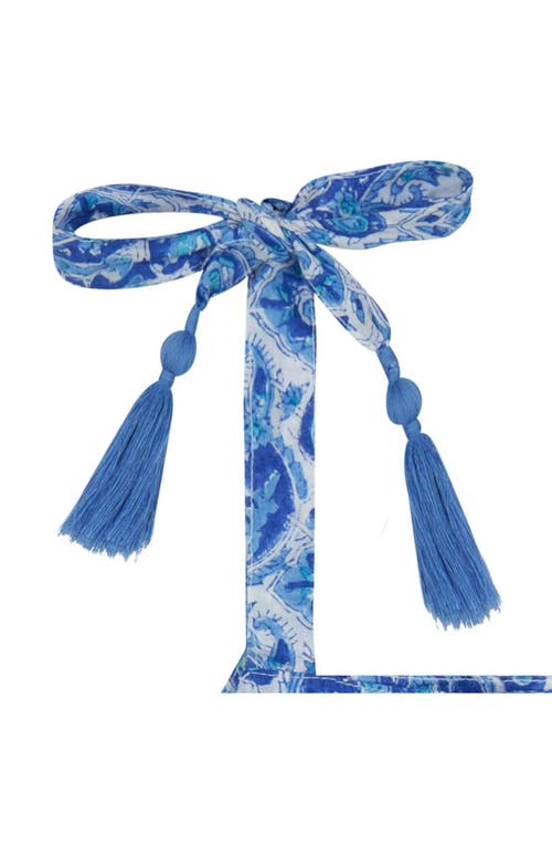Mer St. Barth Zoe Baby Romper Blue Paisley