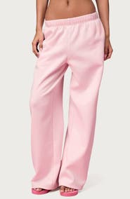 EDIKTED x Barbie™ Heart Logo Wide Leg Sweatpants