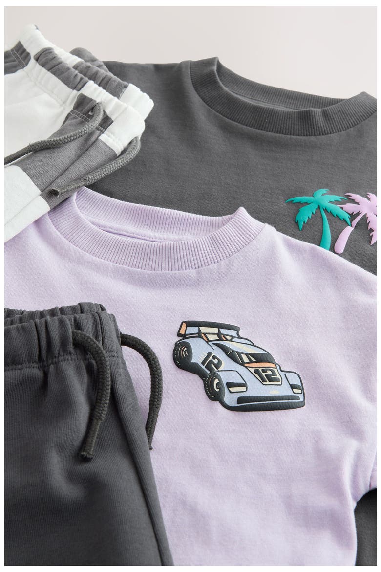 Kids' 2-Pack Assorted T-Shirts & Shorts Set, Alternate, color, GREY