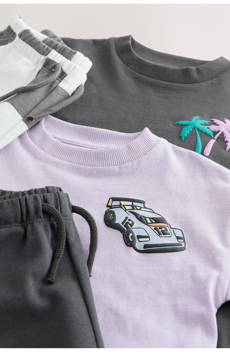 NEXT Kids' 2-Pack Assorted T-Shirts & Shorts Set, Alternate, color, Grey