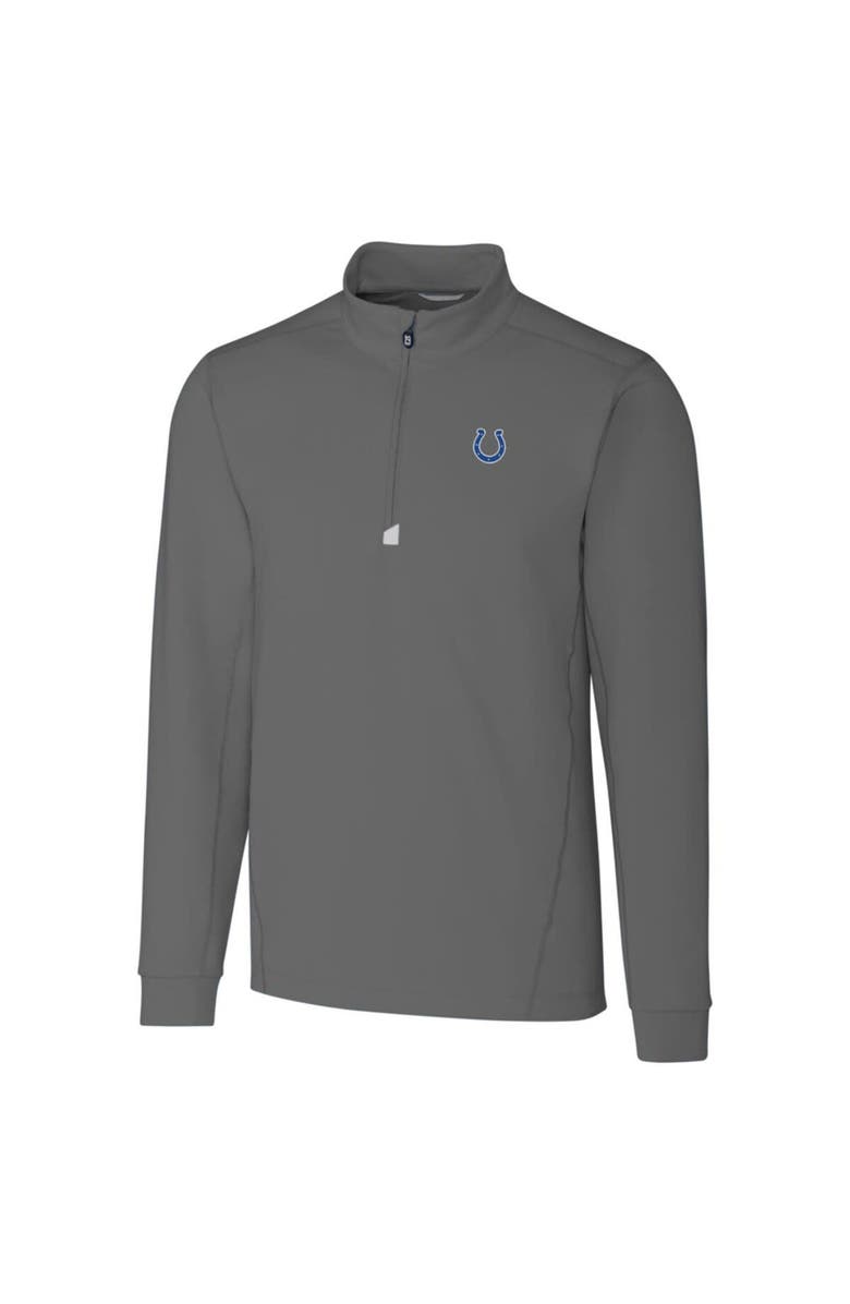 Cutter & Buck Men's Cutter & Buck Gray Indianapolis Colts Traverse Quarter-Zip Pullover Jacket, Main, color, 