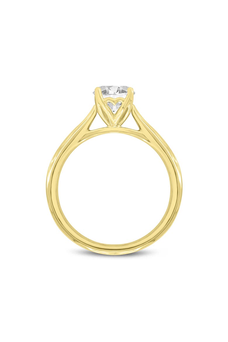 Neli 14K Yellow Gold Round Shape Lab Grown Diamond Solitaire Ring - 1 Ct, Alternate, color, 14K Yellow Gold