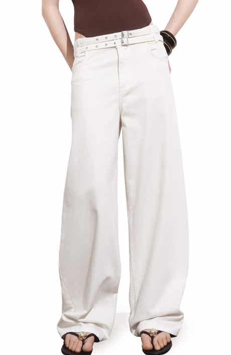 MANGO Double Belt Balloon Jeans