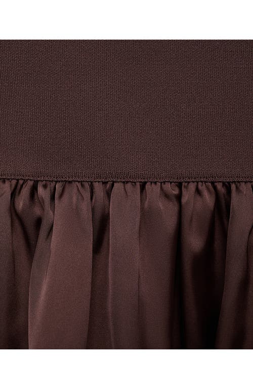 Mango Crossback Peplum Top In Brown