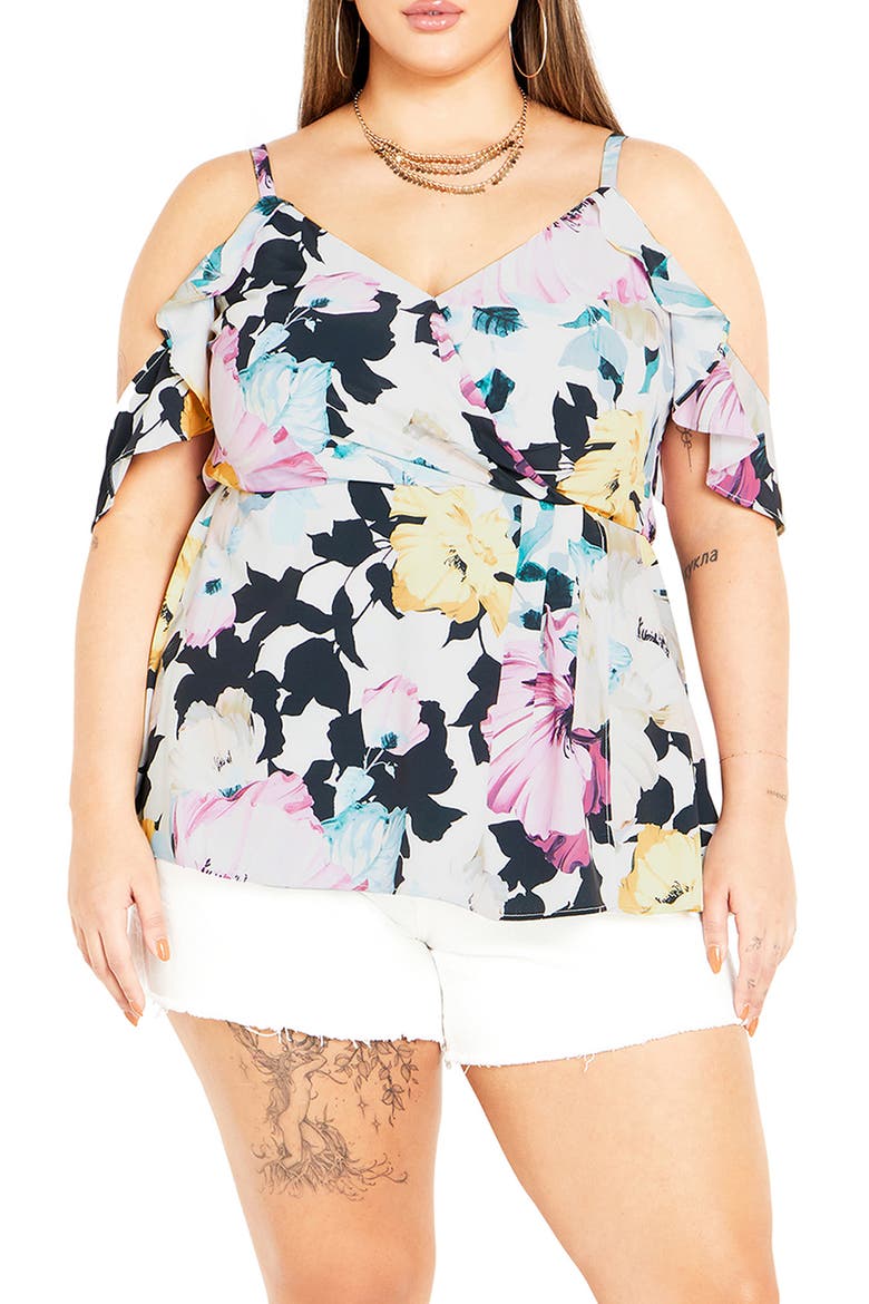 Kallie Floral Cold Shoulder Top video