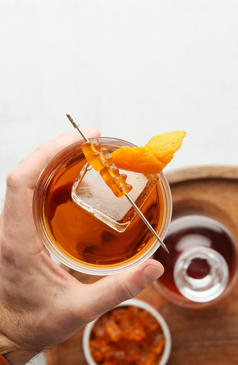 sugarfina Bourbon Bears Set of 4 Candy Cubes, Alternate, color, Blue