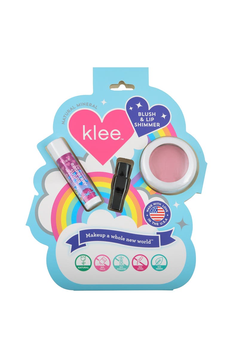 Klee Naturals Cotton Candy Whisper - Kids' Blush and Lip Shimmer Set, Alternate, color, Pink