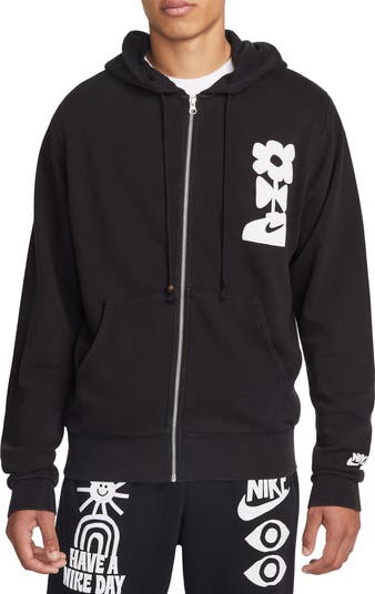 Washed French Terry Zip-Up Hoodie