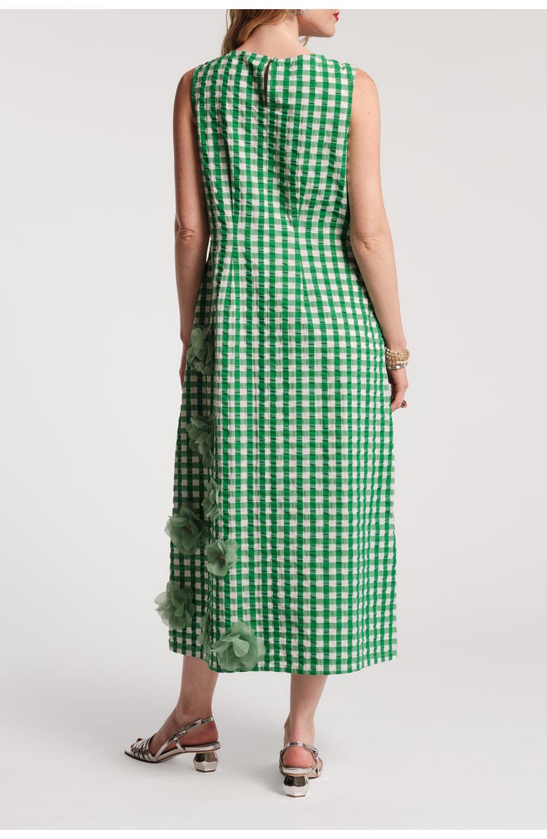Frances Valentine Origami Dress Gingham, Alternate, color, Green/Oyster