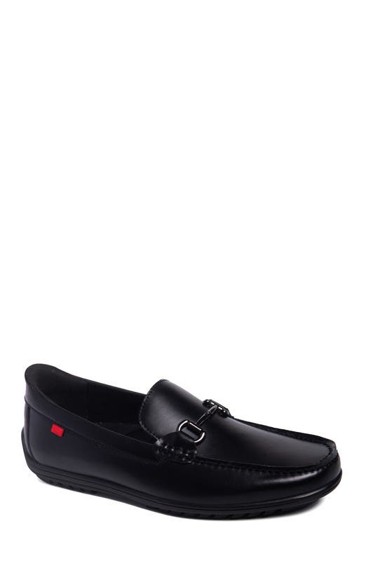 Marc Joseph New York Elliot Road Hands Free Technology Leather Buckle Loafer, Main, color, Black Napa Leather