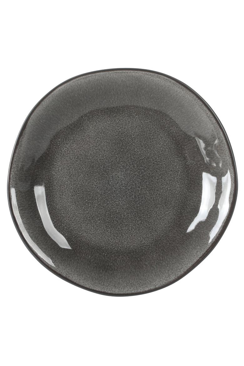 Port Barton 12-Piece Reactive Glaze Stoneware Dinnerware Set, Alternate, color, Charcoal