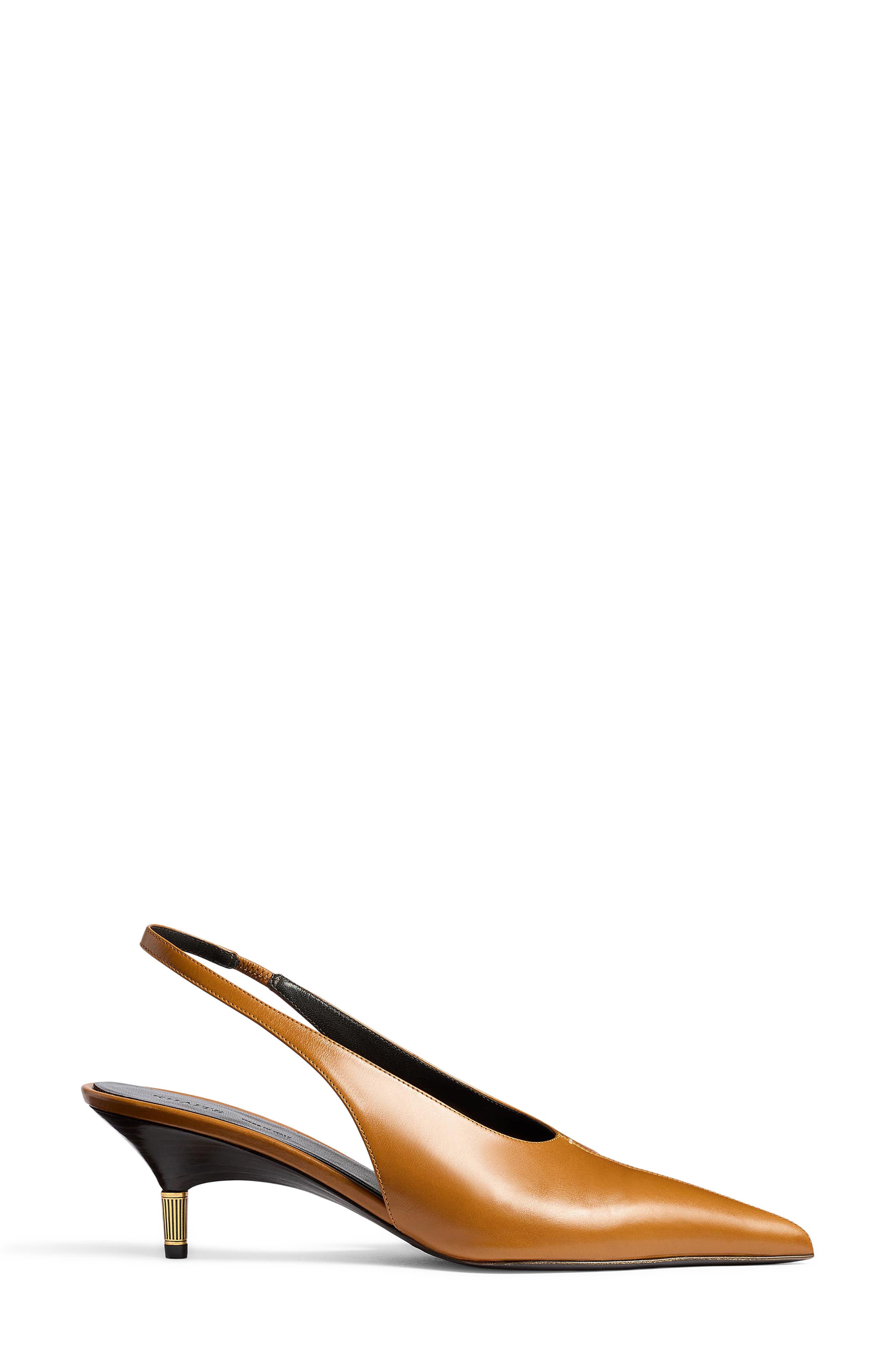 Khaite Bella Kitten Heel Slingback Pump, Alternate, color, Cuoio