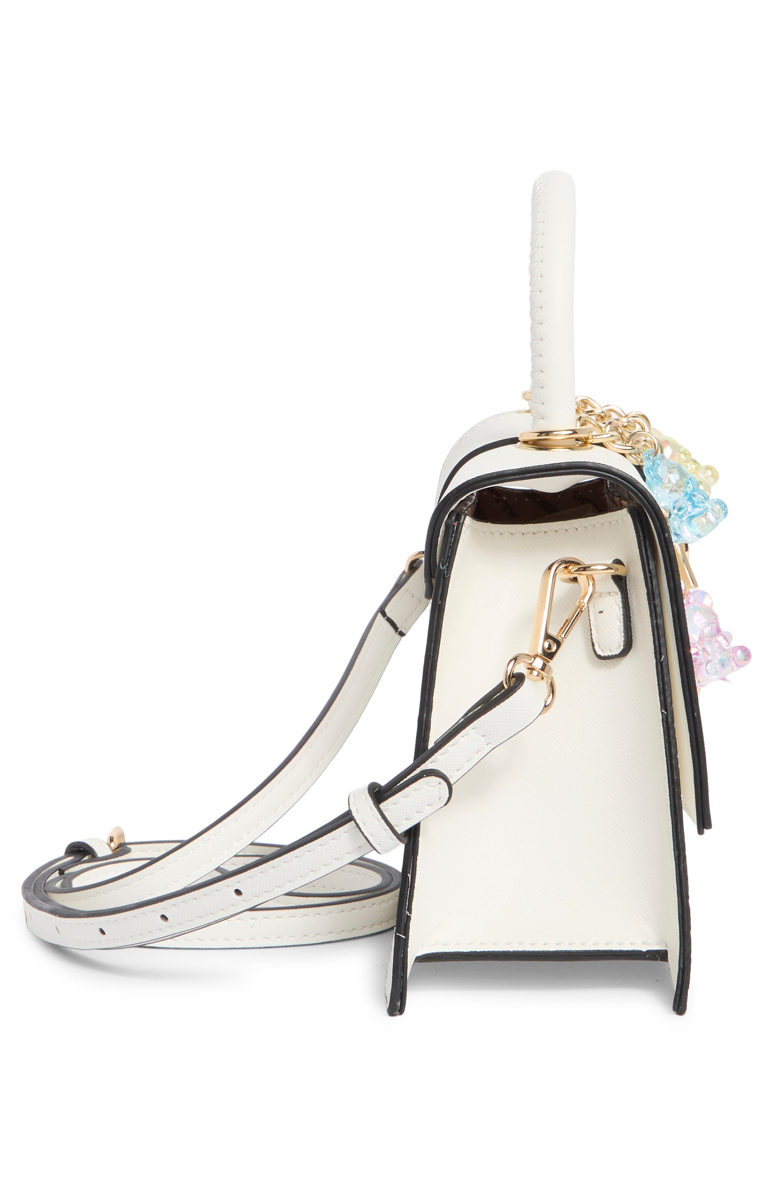 ALDO Lefteye Denim Top Handle Bag, Alternate, color, White