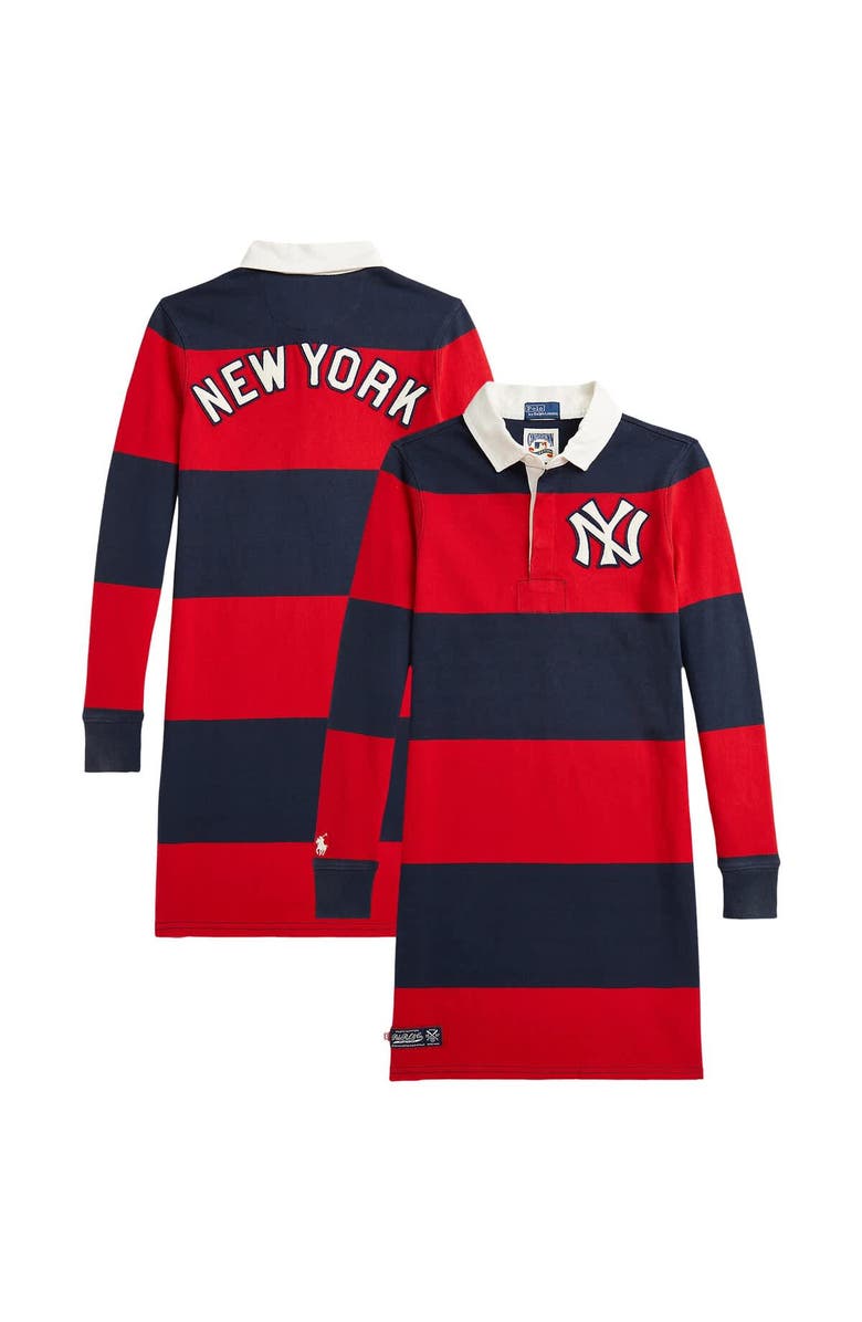 Polo Ralph Lauren Youth Polo Ralph Lauren  Navy/Red Yankees  Rugby Dress, Main, color, 