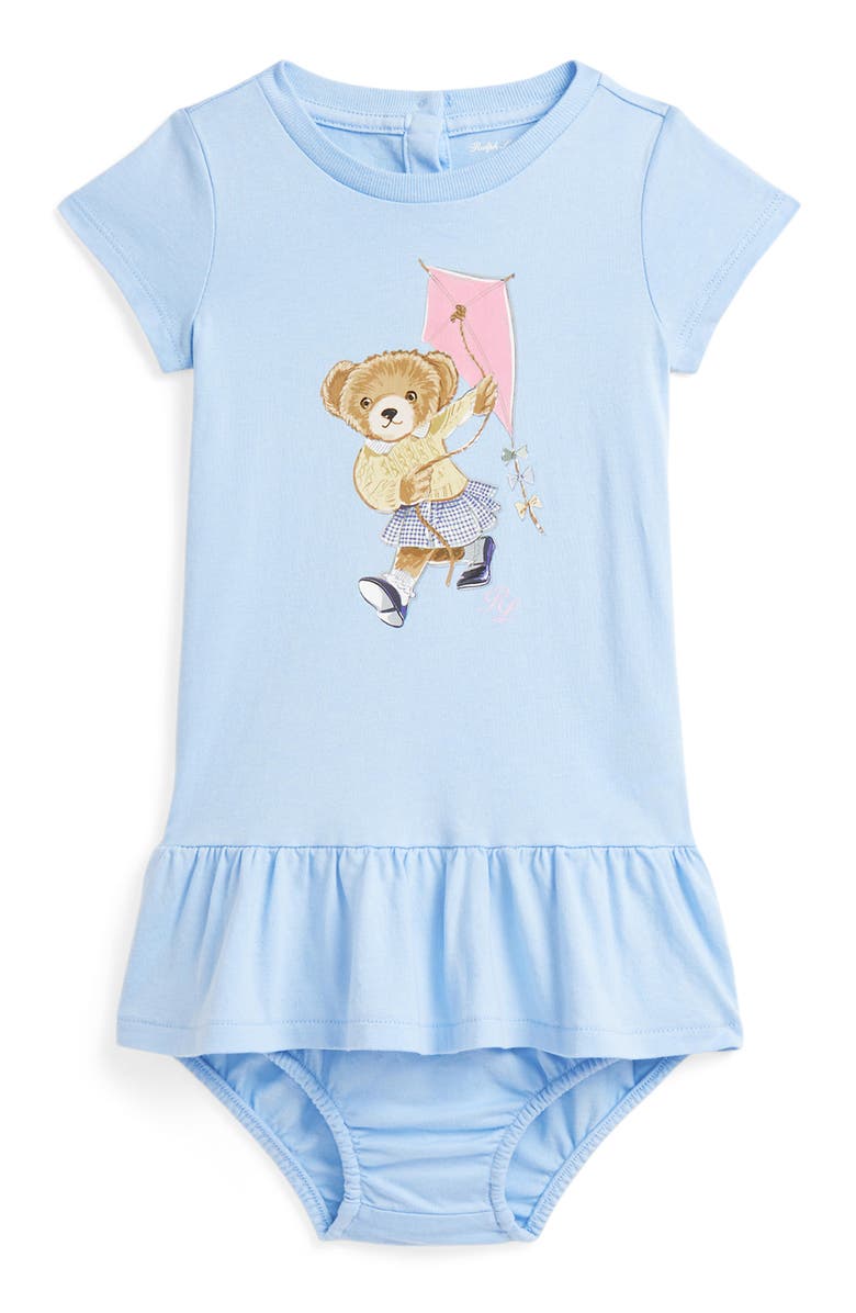 Ralph Lauren Cotton Graphic Dress & Bloomers, Main, color,